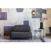 POLLY - Small grey fabric sofa