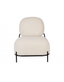 POPY - Origineller Sessel aus beigem Teddystoff