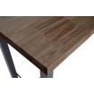 BODEGA - Table haute en acier et chêne foncé L 120