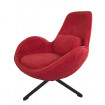 Fauteuil velours Space rouge