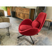 Space Sessel aus rotem Samt