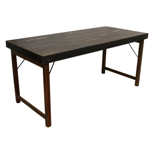 VINTAGE - Table pliante bois noir