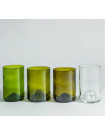 ECO - 4 Hohe Gläser aus recyceltem Material