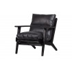 HOUSTON - Retro black leather armchair