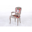 ESPERANZA - Sessel aus rotem Samt mit Barockmuster