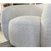 MOON - Armchair in white Teddy fabric