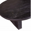 STEPPE - Mesa de centro ovalada de madera de mango negra L 110
