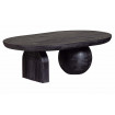 BAROC - Tavolino rotondo in legno di mango nero