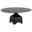 FOSS - Table de salon ronde en aluminium noir D 75