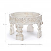 ROUNDY - Tavolino rotondo in legno bianco invecchiato D 81