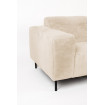 QUADRA - 2 seater natural fabric sofa L206