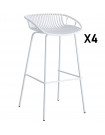 PALMA - 4 White bar stools