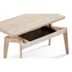 MATIKA - Tavolino in legno e acciaio, nero L120