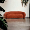 MOON - Orange Fabric 3 Seaters Sofa