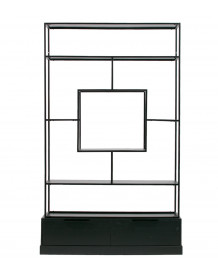 BEQUEST -High storage cabinet in black wood