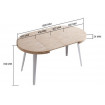 MATIKA - Round extendable oak and steel dining table