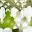Árbol de Navidad iluminado Deslizar fondo blanco