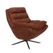 VINCE - Cómodo sillón en terciopelo marrón.