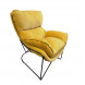 EASY - Armchair in yellow velvet