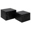 CUBIC - Juego de mesa cuadrada con aspecto de mármol negro