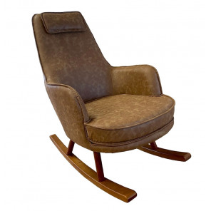 BOURBON - Fauteuil bascule Rocking chair marron