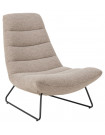 LOUNGE - Beige fabric armchair