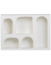 CAZ - Low white shelf with niches