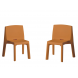 Q4 - Lote de 2 sillas de exterior Slide naranja