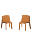 Q4 - Set of 2 orange Slide outdoor chairs