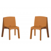 Q4 - Lote de 2 sillas de exterior Slide naranja