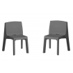 Q4 - Set di 2 sedie da esterno Slide grigio scuro