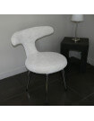 FIFTIES - Chaise en velours blanc