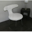 FIFTIES - Stuhl aus weißem Samt