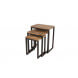GIGOGNES - 3-teiliges Tischset aus Holz und Stahl