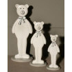 3 statuette di orso in legno 674