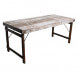 VINTAGE- Table pliante bois blanc