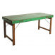 VINTAGE - Table pliante bois vert