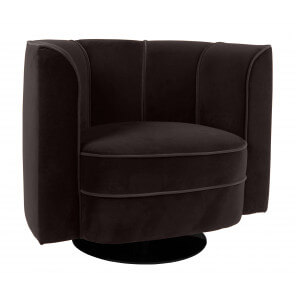 Lounge-Sessel Flower schwarz