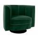 FLOWER - Art-Deco-Sessel aus Samt, grünem