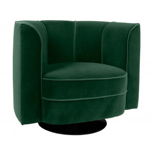 Sessel aus grünem Samt