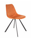 FRANKY - Orange velvet dining chair