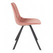 Chaise velours Franky rose