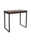 NEVADA - Heigh table 120 cm solid dark brown wood