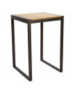 NEVADA - Heigh square table 70 cm natural solid wood