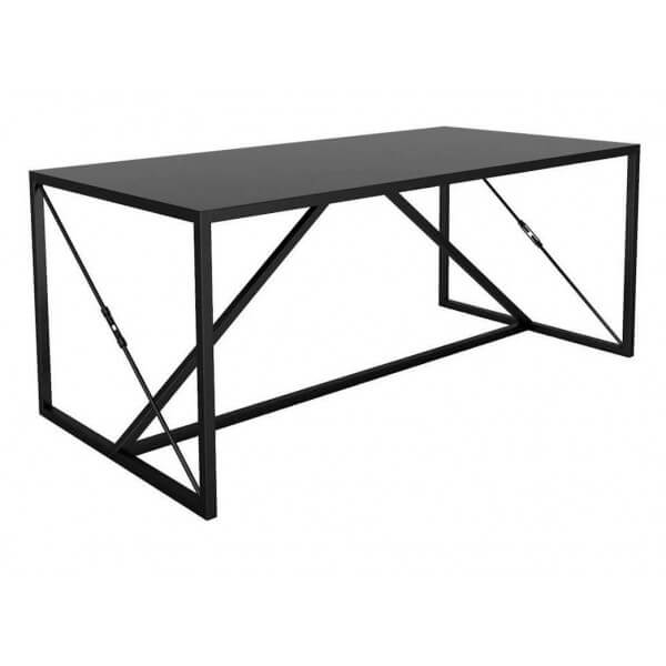Black steel Dining or desk table