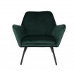 Green velvet arm chair