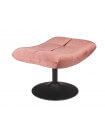 HOCKER - Pink velvet footstool