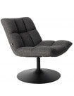 BAR - Drehbarer Design-Sessel aus Stoff, dunkelgrau