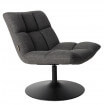 BAR - Drehbarer Design-Sessel aus Stoff, dunkelgrau