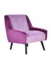 FLORIDE - Retro two-tone purple velvet armchair